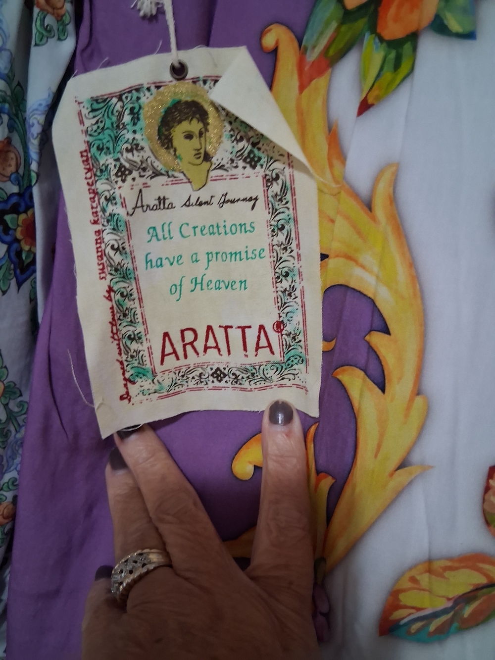 Aratta Purple Decorative Home Art Textile